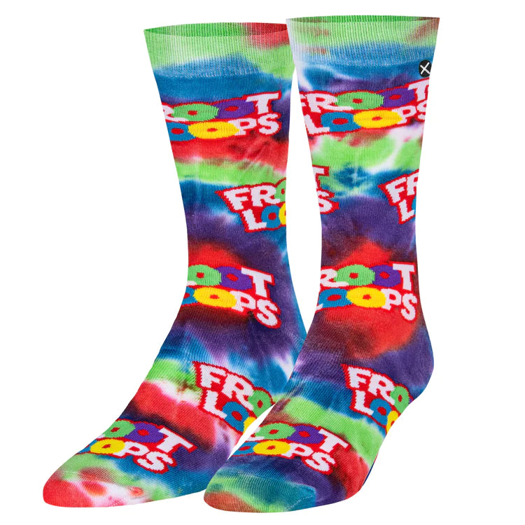 Froot Loops tie-dye crew socks
