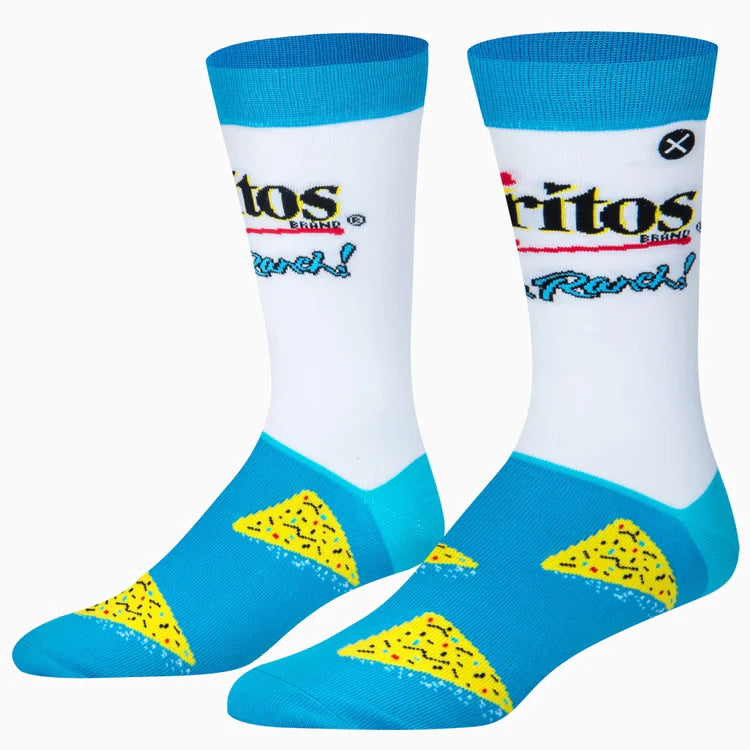 Doritos Cool Ranch crew socks by Odd Sox