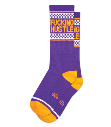 Fucking Hustle gym socks by Gumball Poodle