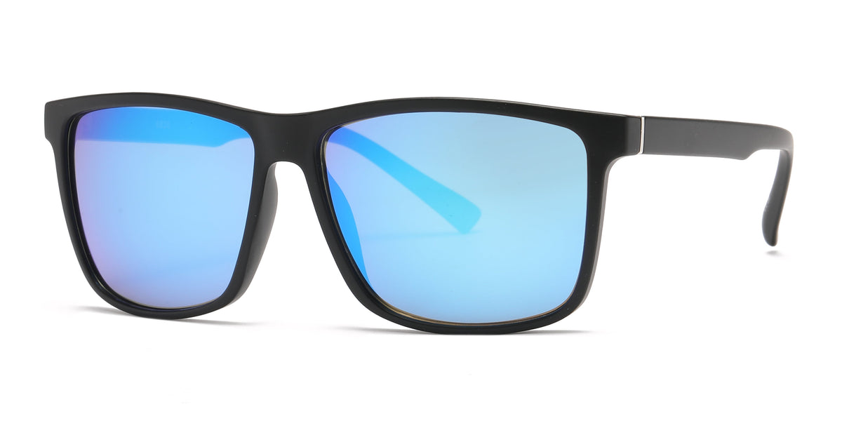 Square Sport Sunglasses W/ Mirror Lens