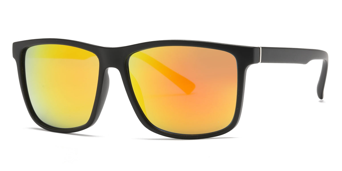 Square Sport Sunglasses W/ Mirror Lens