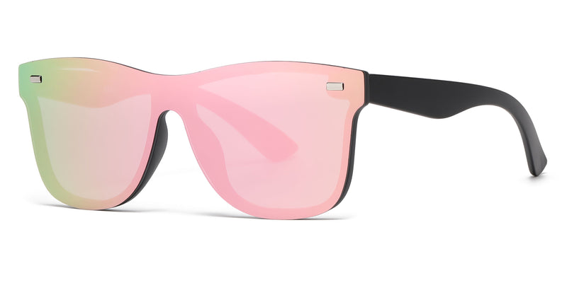 One-Piece Rimless Mirror Lens Sunglasses – second view