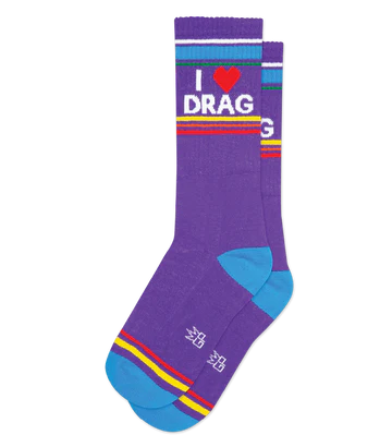 I Love Drag gym socks