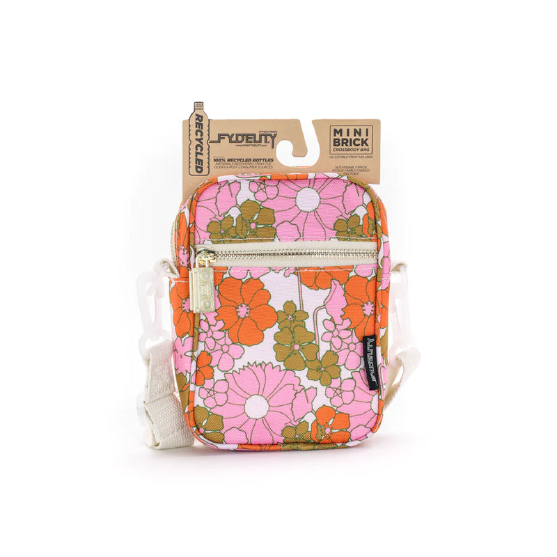 BRICK BAG FLORAL RED PINK RPET