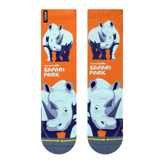 SAN DIEGO ZOO BABY RHINO CREW SOCKS