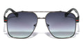 Square Aviators W/ Striped Hinge