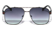 Square Aviators W/ Striped Hinge – image 1