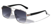 Square Aviators W/ Striped Hinge – image 4