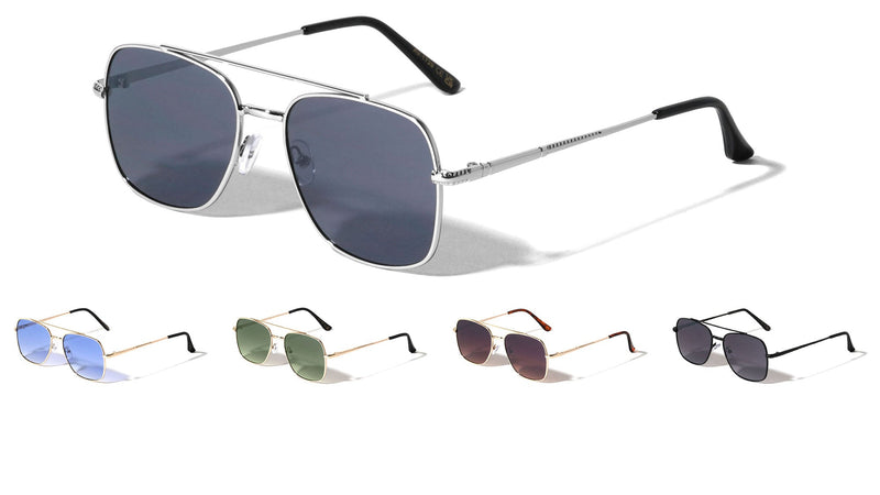 Slim Square Metal Aviators – second view