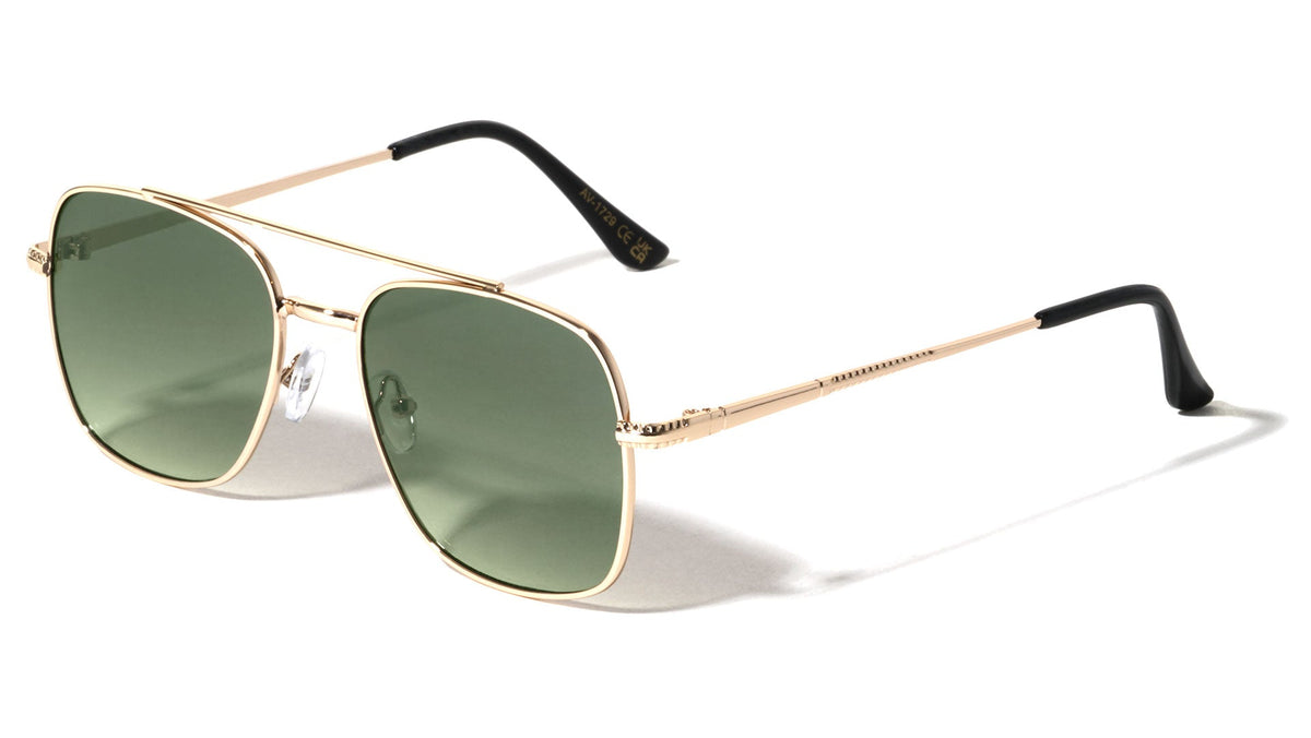 Slim Square Metal Aviators