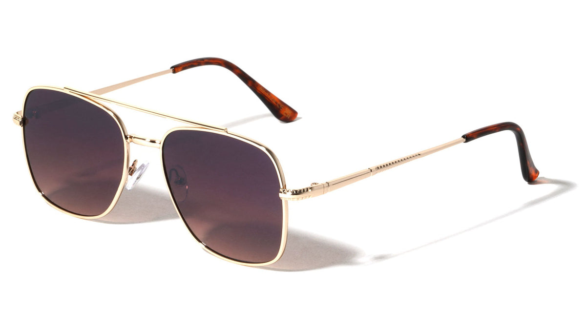 Slim Square Metal Aviators