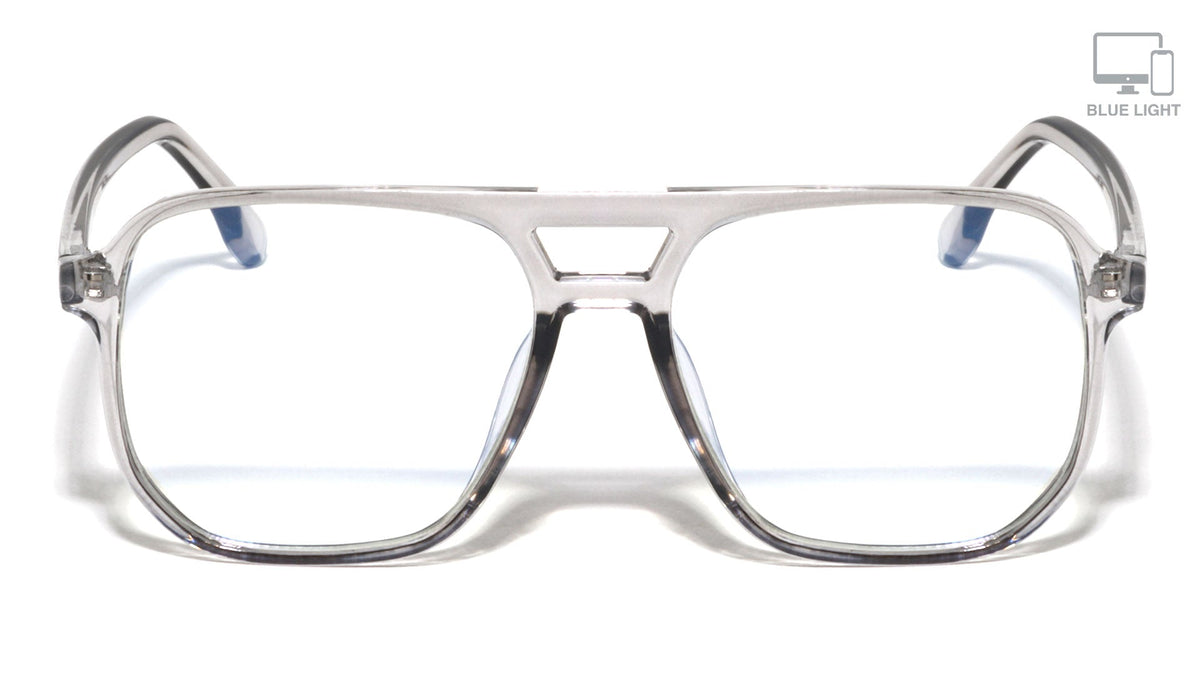 Square Aviator Blue Light Glasses