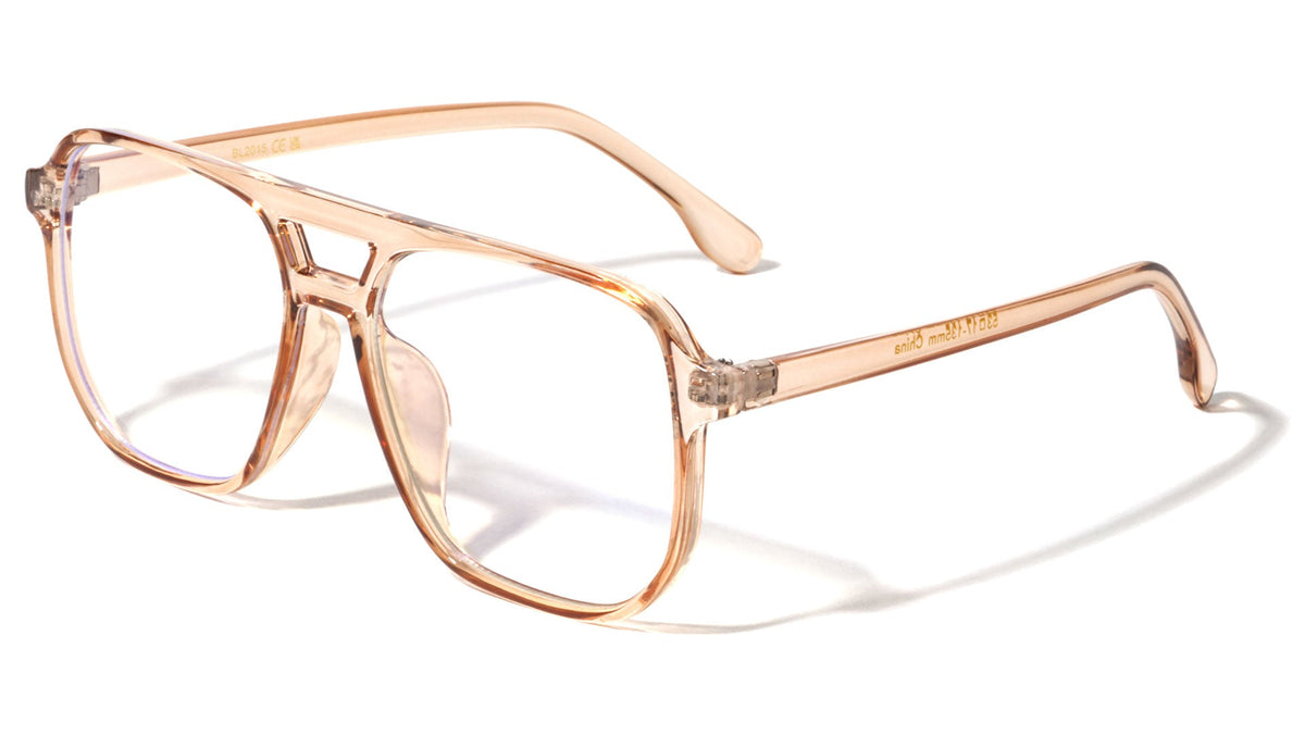 Square Aviator Blue Light Glasses