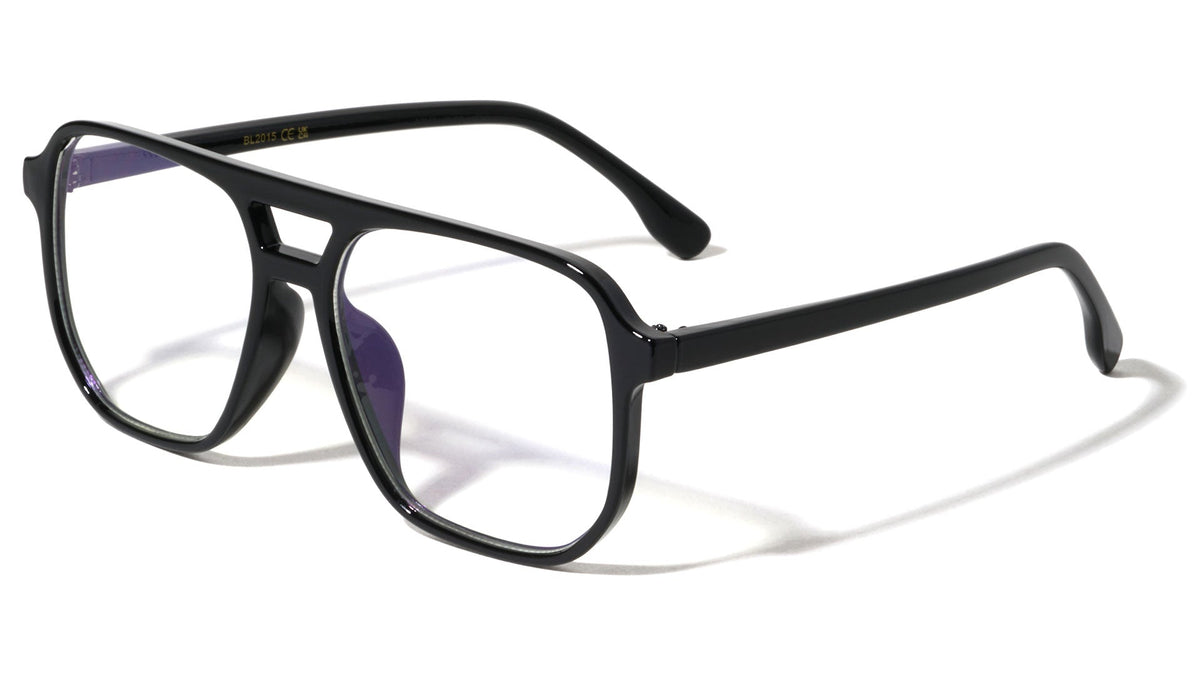 Square Aviator Blue Light Glasses