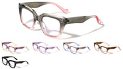Oversized Two-Tone Square Blue Light Glasses – image 2