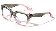 Oversized Two-Tone Square Blue Light Glasses – image 3