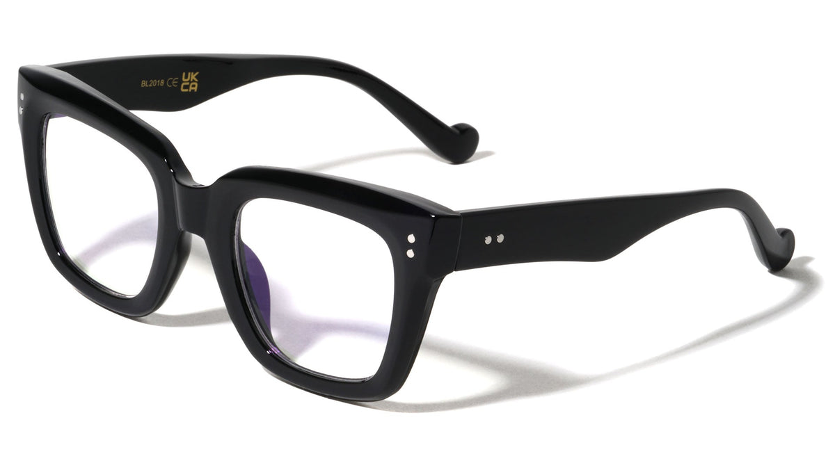 Oversized Two-Tone Square Blue Light Glasses