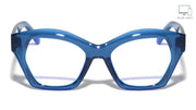 Oversized Geometric Cat Eye Blue Light Glasses – image 1