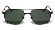 Flat Top Geometric Aviators W/ Temple Accent – image 1