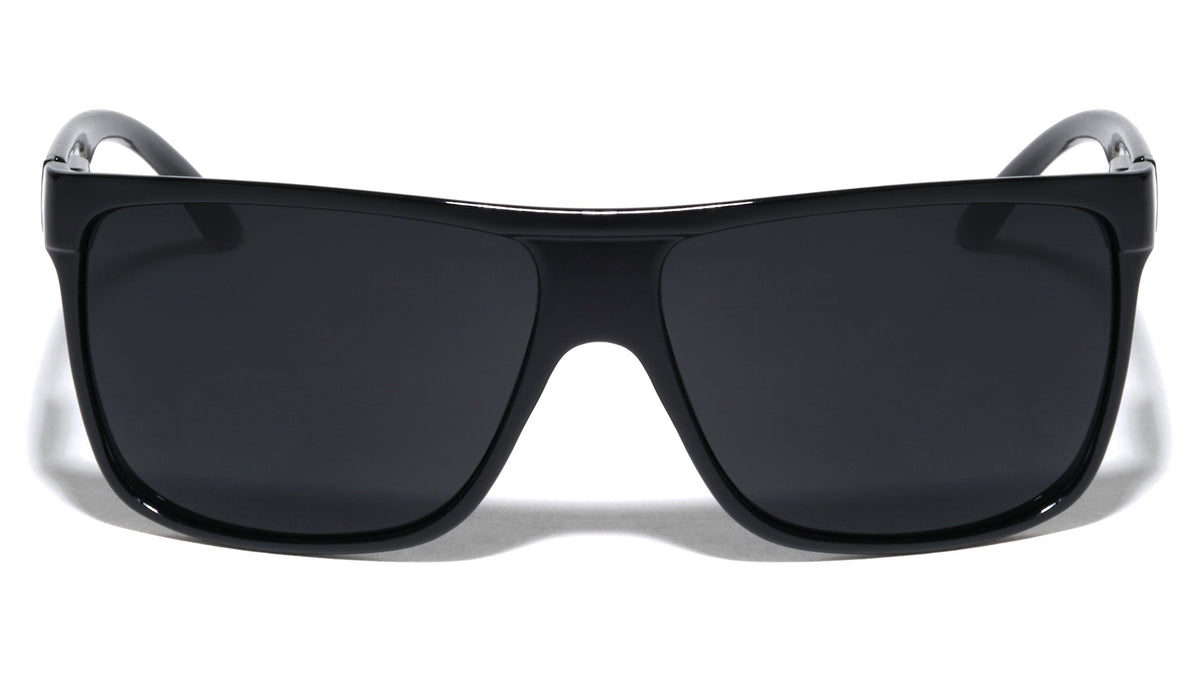 Classic Square Sport Sunglasses W/ Spring Hinge