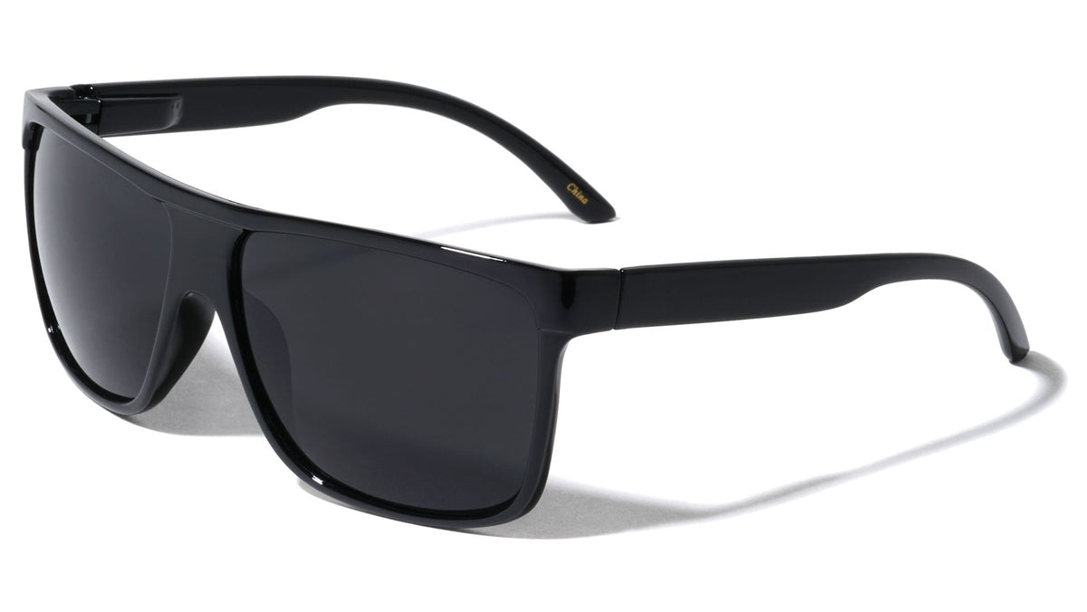 Classic Square Sport Sunglasses W/ Spring Hinge