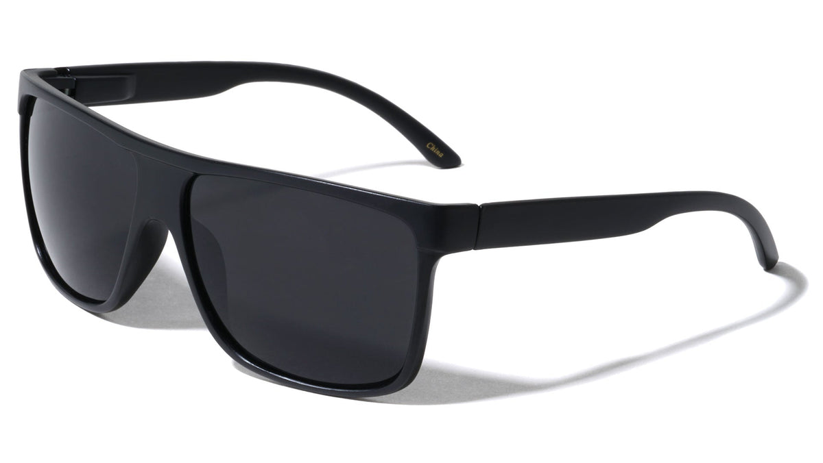 Classic Square Sport Sunglasses W/ Spring Hinge