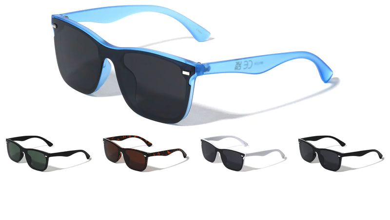 Semi-Rimless Shield Style