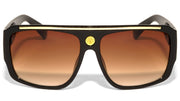Flat Top Square Sunglasses W/ Gold Bar – image 1