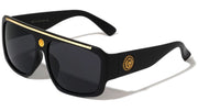 Flat Top Square Sunglasses W/ Gold Bar – image 4