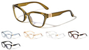 Cat Eye Blue Light Glasses W/ Crystal Frame – image 2