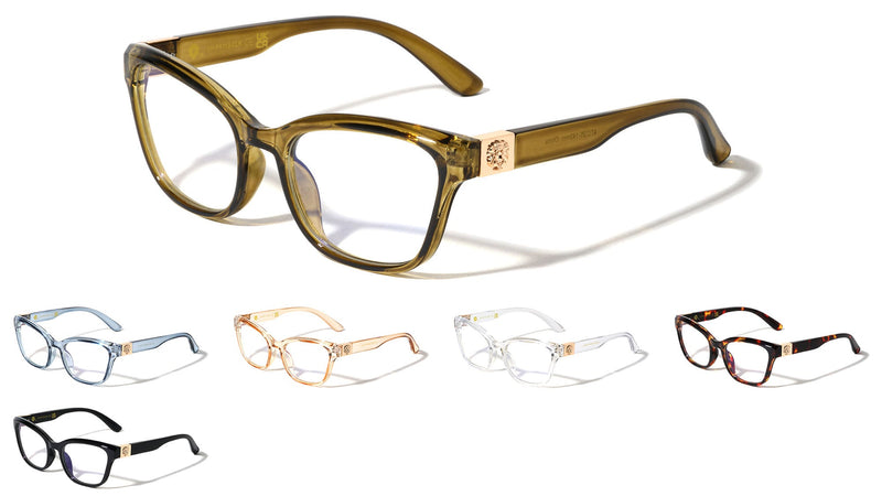 Cat Eye Blue Light Glasses W/ Crystal Frame – second view