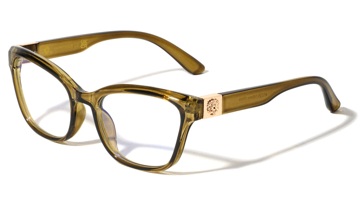 Cat Eye Blue Light Glasses W/ Crystal Frame