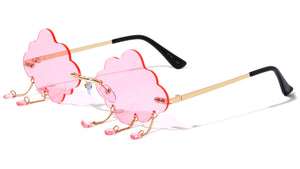 Rimless Beaded Cloud W/Color Lenses