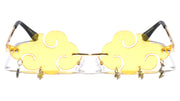 Rimless Cloud Shape Sunglasses W/ Lightning Charms – image 1