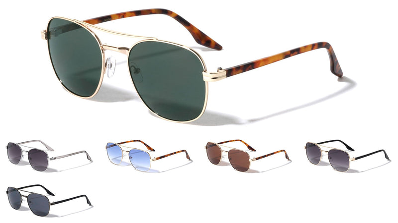 Round Aviators W/ Triangle Temple Tips – second view