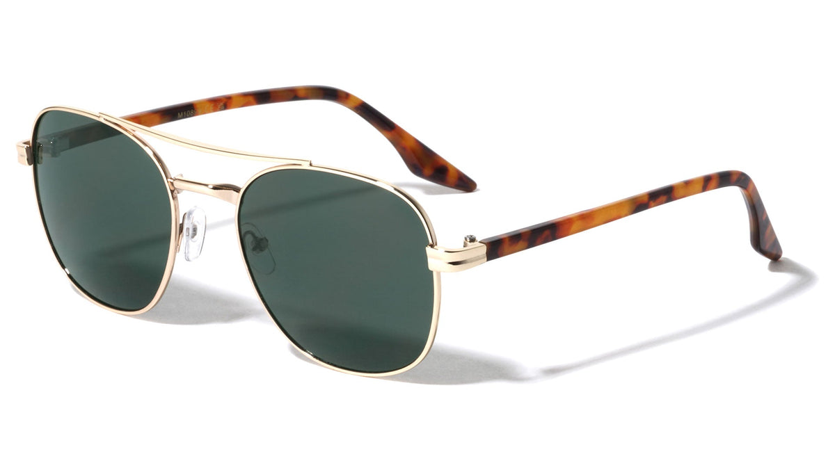 Round Aviators W/ Triangle Temple Tips