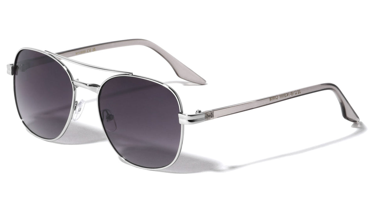 Round Aviators W/ Triangle Temple Tips