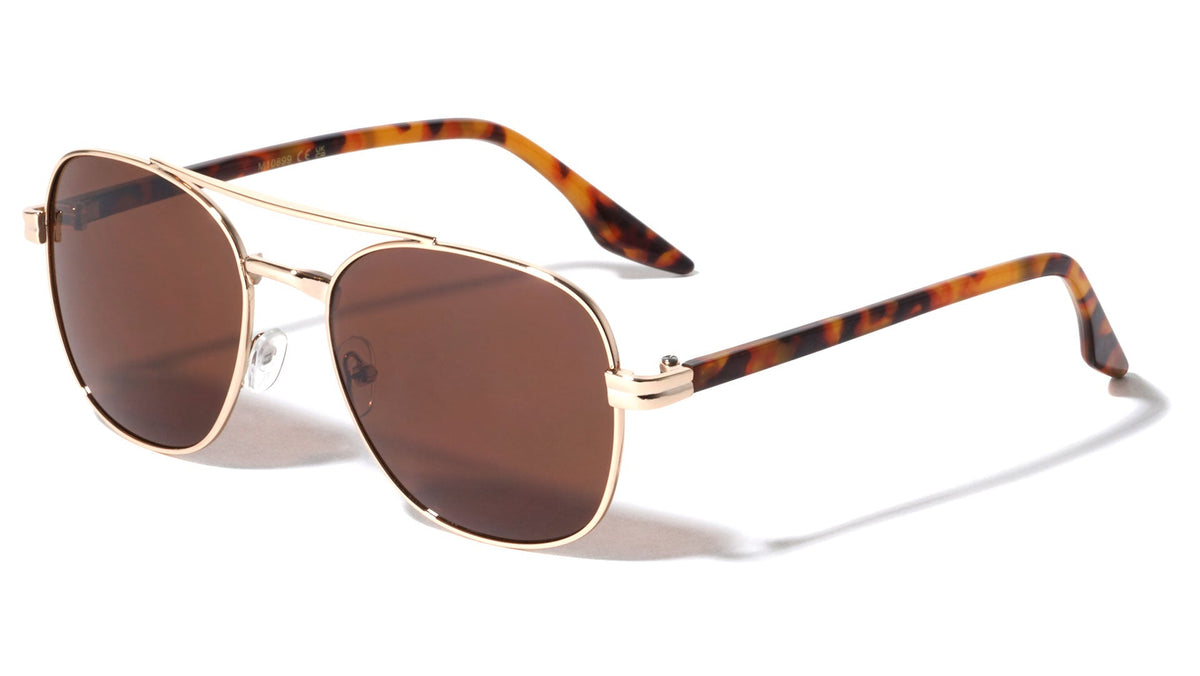 Round Aviators W/ Triangle Temple Tips
