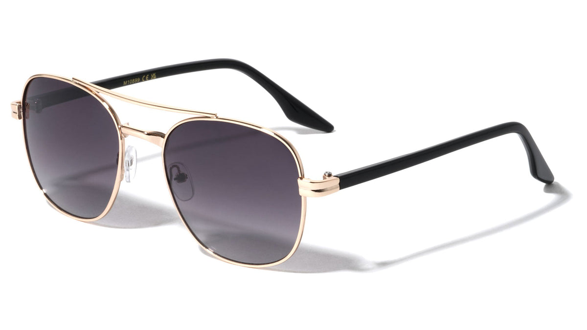 Round Aviators W/ Triangle Temple Tips