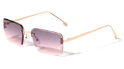 Rimless Diamond Cut Rectangle Sunglasses – image 5