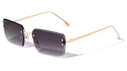 Rimless Diamond Cut Rectangle Sunglasses – image 6