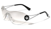Rimless Oval Shield Sunglasses W/ Star Hinge – image 5