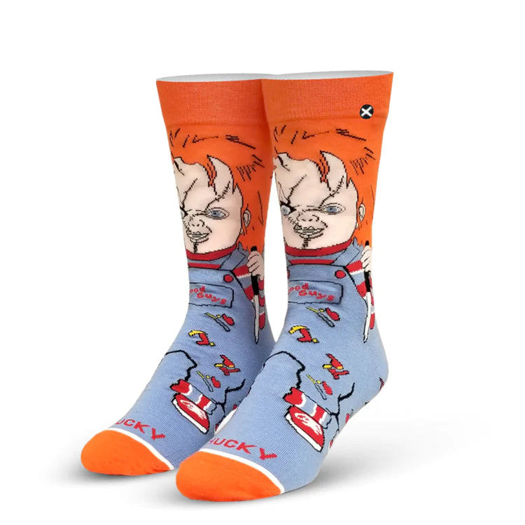 Chucky Doll crew socks by Odd Sox