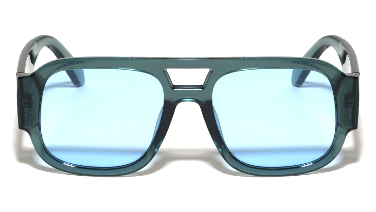 Oversized Crystal Color Square Aviators