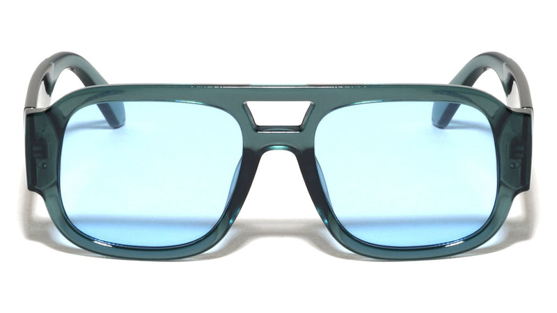 Oversized Crystal Color Square Aviators