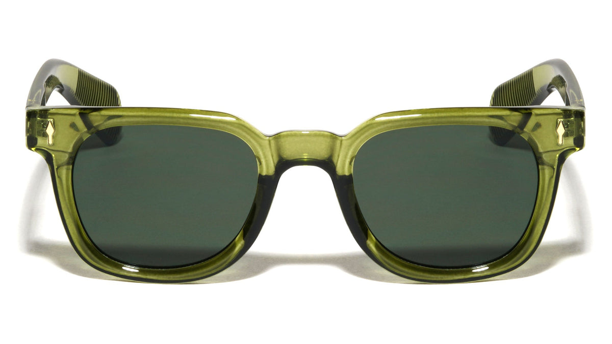 Retro Square Sunglasses W/ Arrow Studs