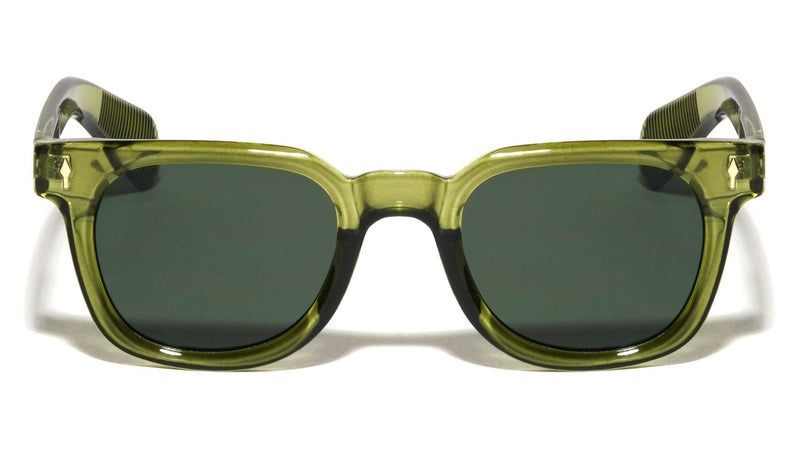 Retro Square Sunglasses W/ Arrow Studs
