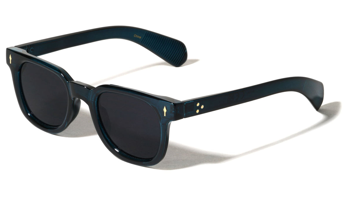 Retro Square Sunglasses W/ Arrow Studs