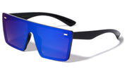 Flat Top Rimless Shield Sunglasses W/ Mirror Lens – image 3