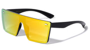 Flat Top Rimless Shield Sunglasses W/ Mirror Lens – image 4